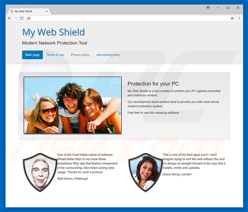 Logiciel de publicité My Web Shield 