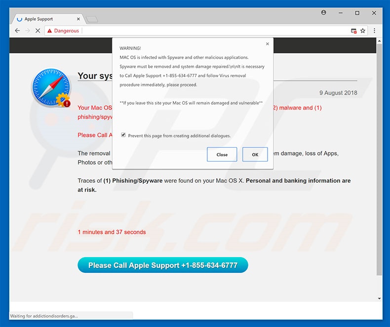 Arnaque Phishing/Spyware Were Found On Your Mac