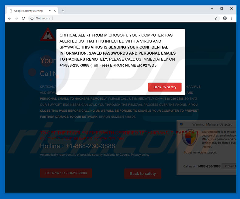 Virus Is Sending Your Information To Hackers scam