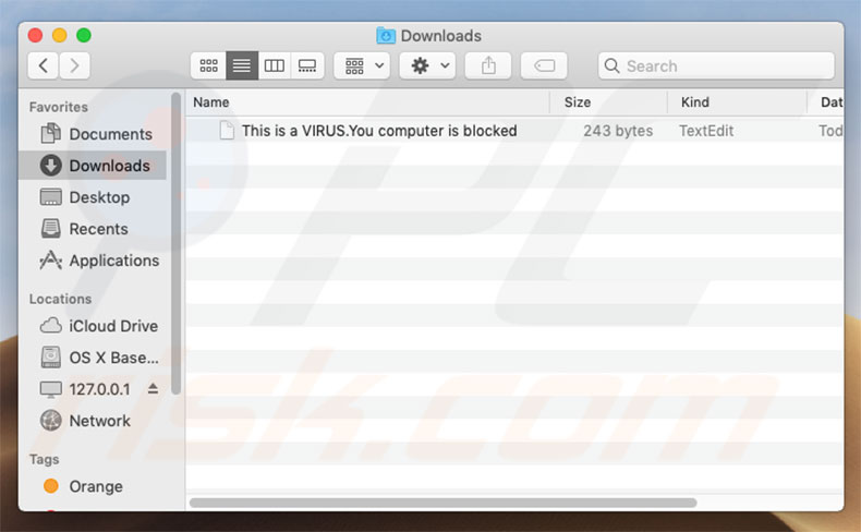 Fichier This is a VIRUS.You computer is blocked