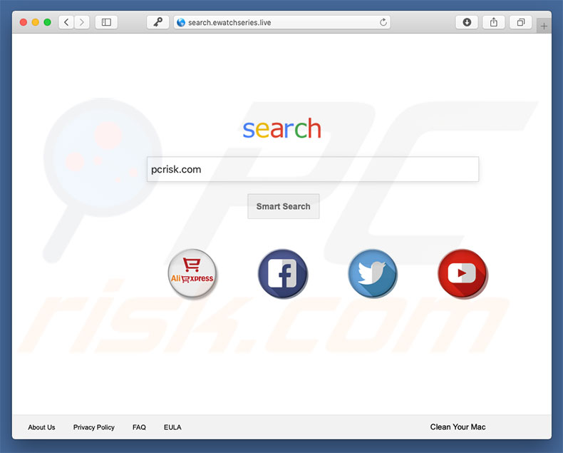 Pirate de navigateur search.ewatchseries.live sur un ordinateur Mac 