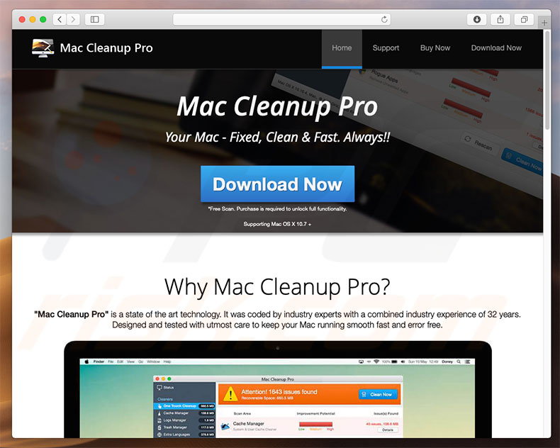 Arnaque Mac Cleanup Pro 