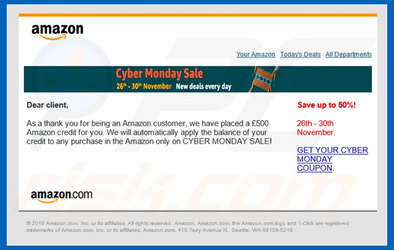 Amazon Email Virus email letter