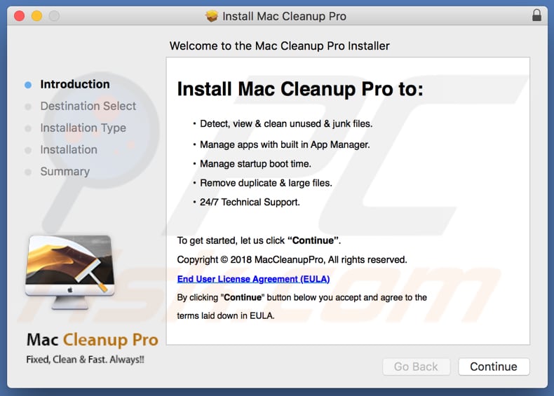 Mac Cleanup Pro app installer