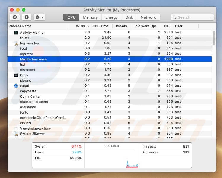 Logiciel de publicité MacPerformance 