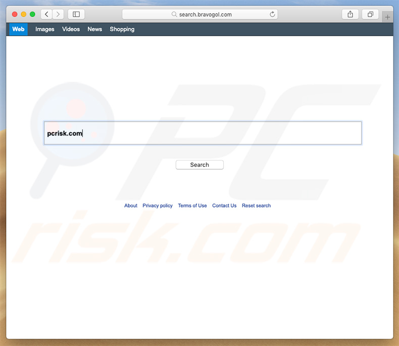 Pirate de navigateur search.bravogol.com sur un ordinateur Mac
