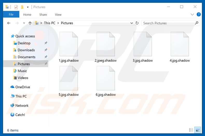 Fichiers encryptés par .shadow