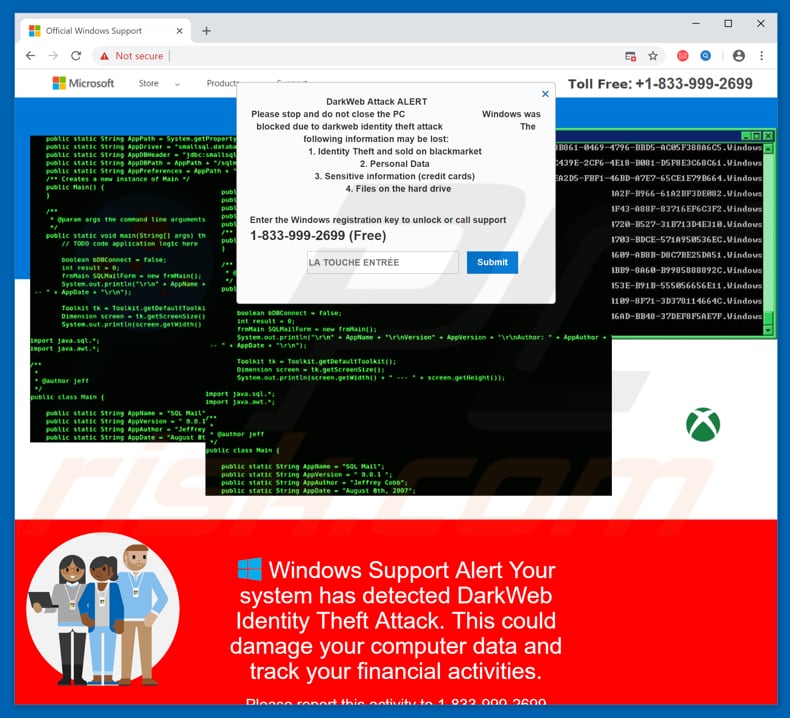 DarkWeb Attack ALERT scam