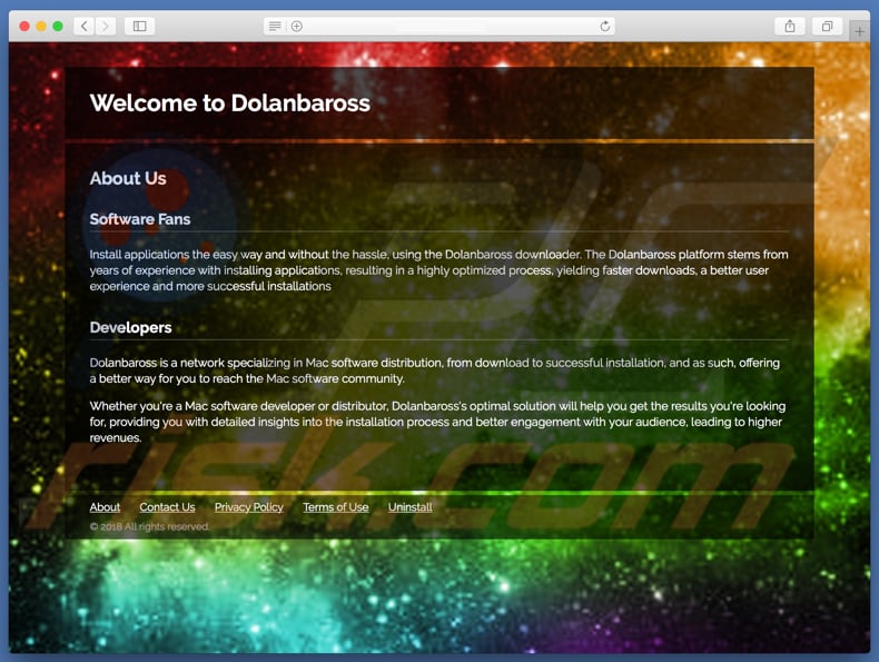 Site web douteux utilisé pour publiciser search.dolanbaross.com