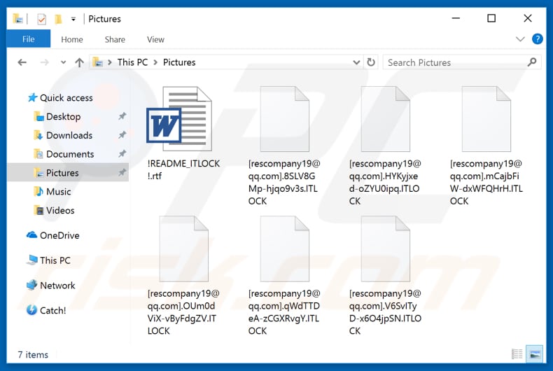 Fichiers cryptés par ITLOCK