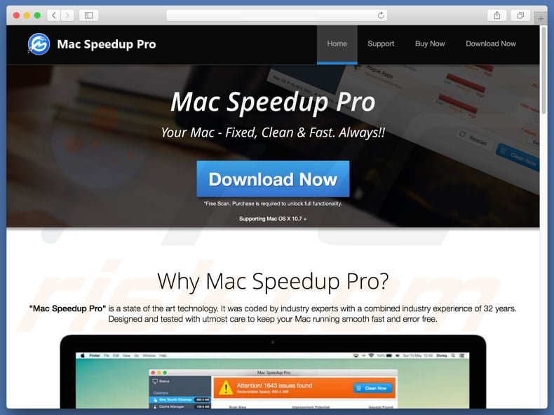 Application indésirable Mac Speedup Pro