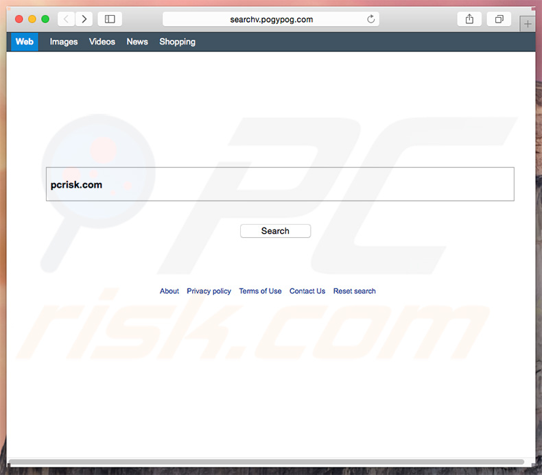 Pirate de navigateur search.pogypog.com sur un ordinateur Mac 