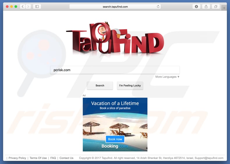 pirate de navigateur search.tapufind.com sur un ordinateur Mac
