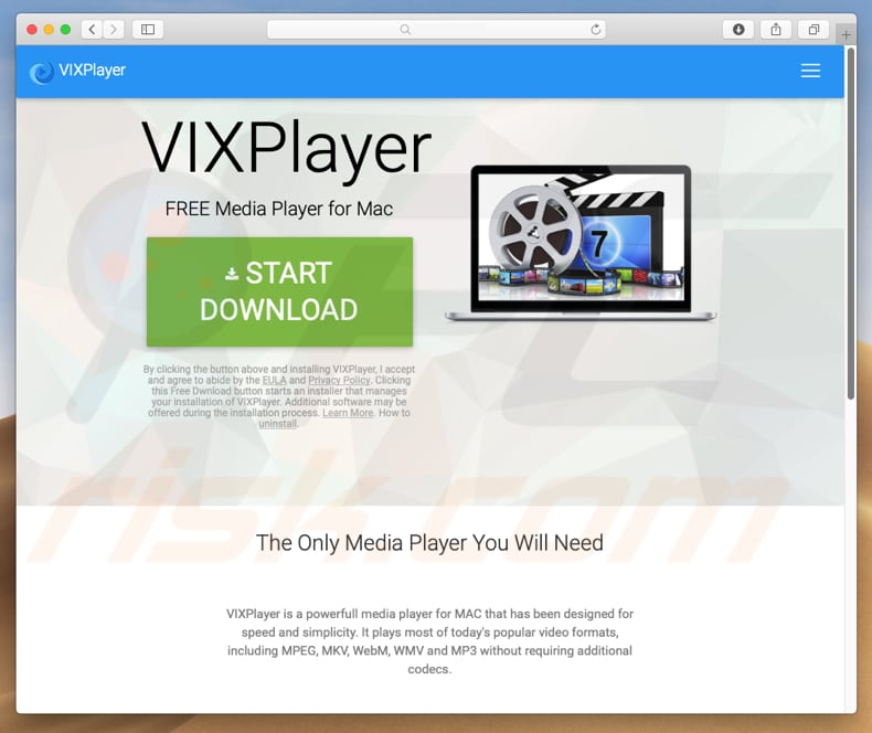 Logiciel de publicité VixPlayer 