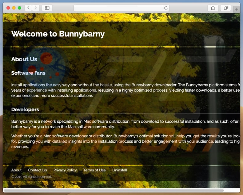 Dubious website used to promote search.bunnybarny.com
