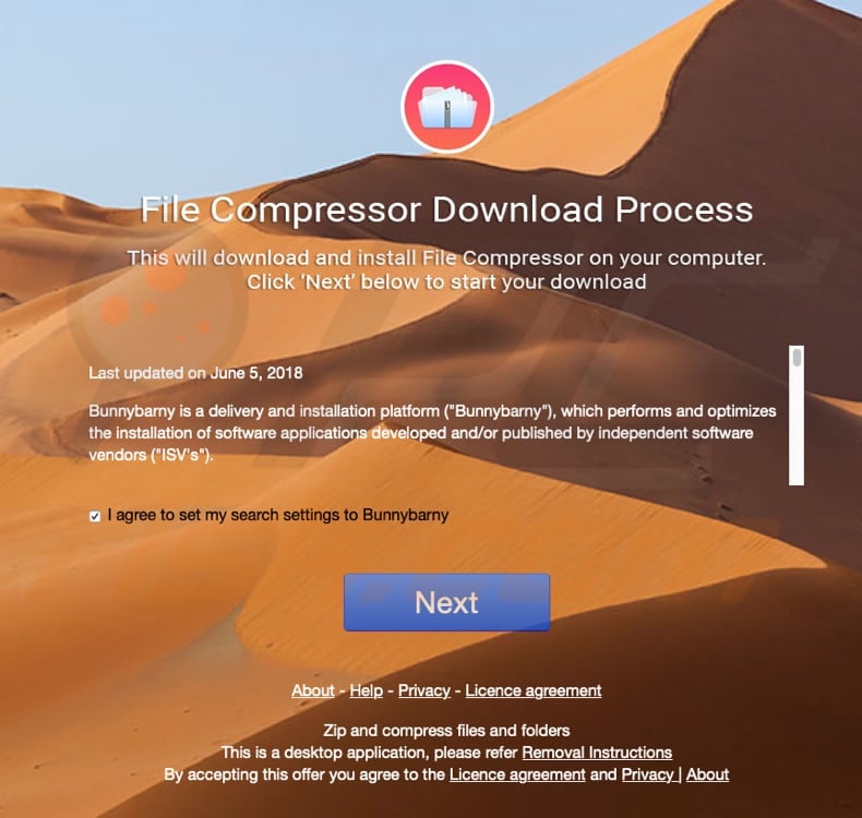 file compressor pro installer promoting bunnybarny.com