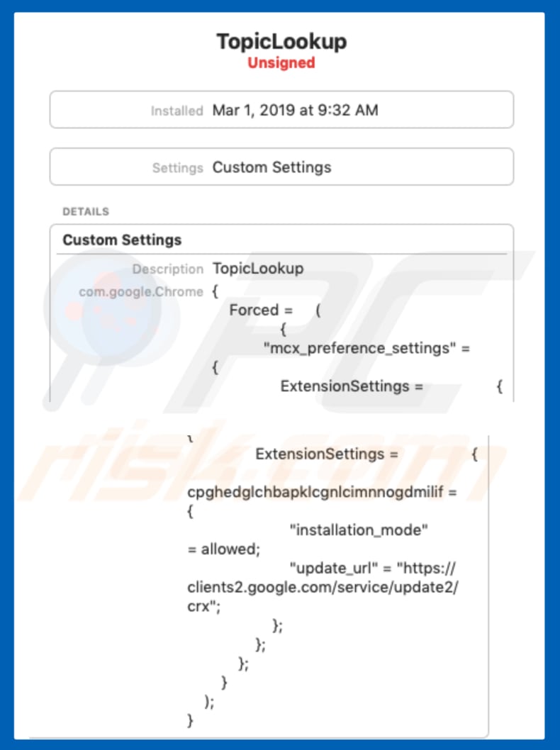 Logiciel publicitaire TopicLookup