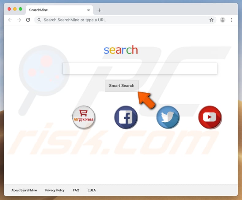 Smart Search browser hijacker on a Mac computer