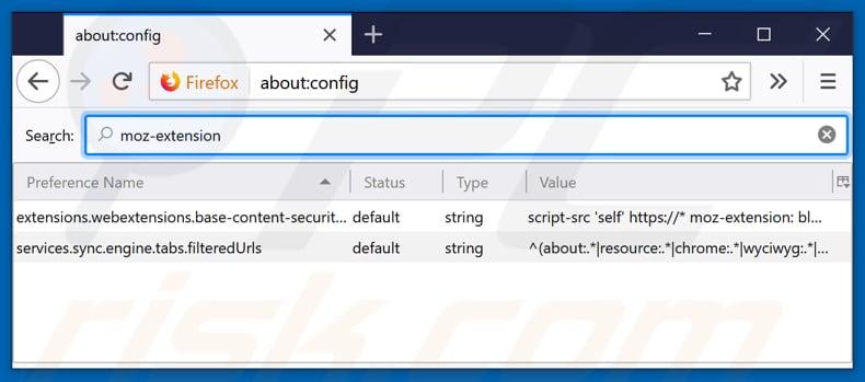 Removing hidemysearches.com from Mozilla Firefox default search engine