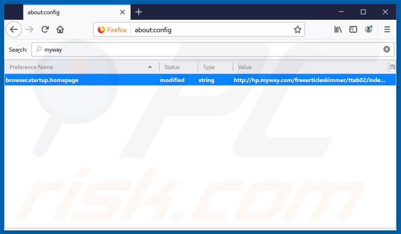 Removing hp.myway.com from Mozilla Firefox default search engine