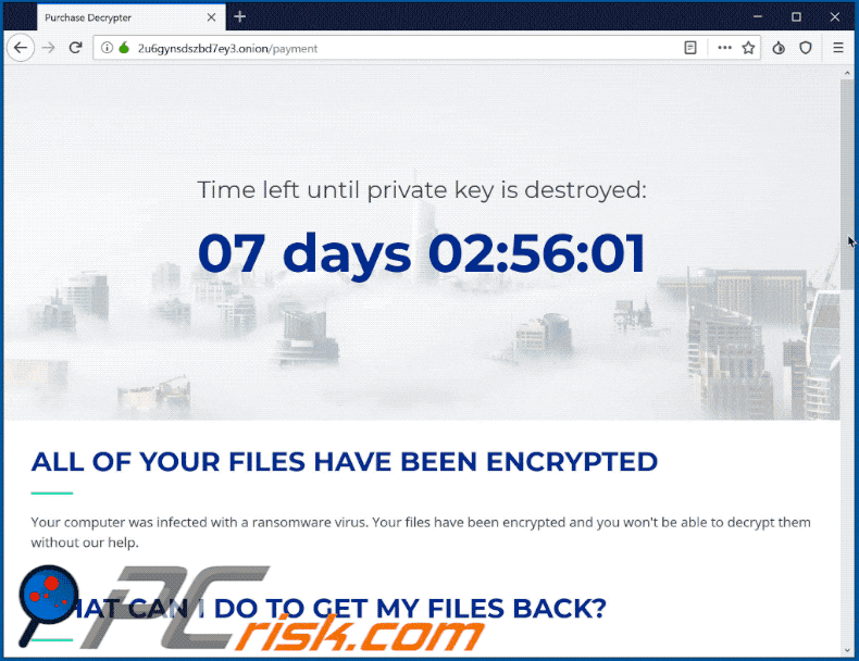 IS ransomware tor website appearance