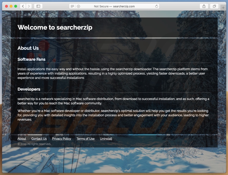 Dubious website used to promote Search.searcherzip.com