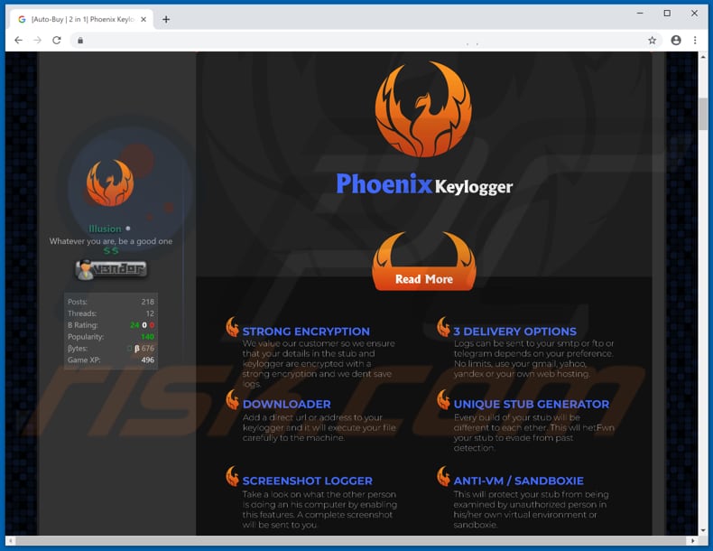 phoenix keylogger download website