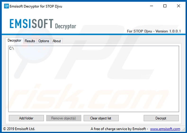 Djvu ransomware décrypteur de Michael Gillespie et Emsisoft