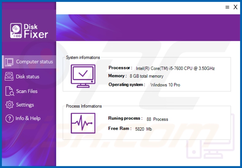 Comment désinstaller Application non désirée DiskFixer - guide de suppression