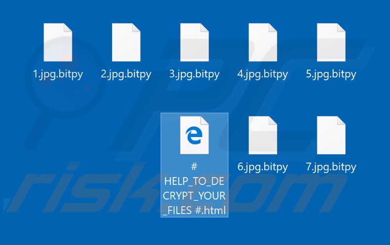 Files encrypted by BitPyLock ransomware (.bitpy extension)
