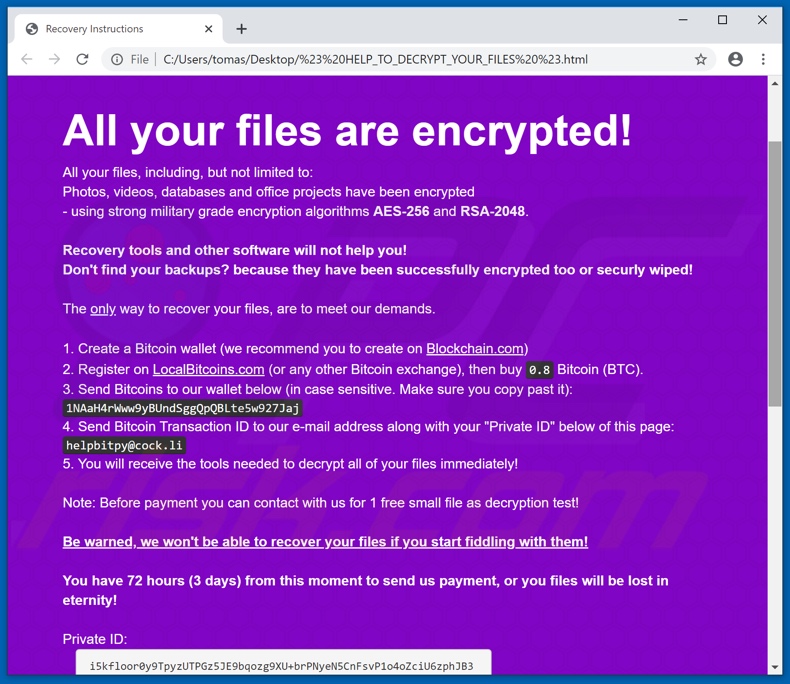 BitPyLock decrypt instructions (# HELP_TO_DECRYPT_YOUR_FILES #.html)