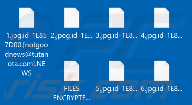 Files encrypted by NEWS ransomware (.NEWS extension)
