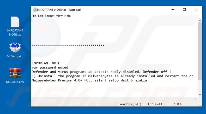 pashka ransomware downloaded files crack instructions tell to disable vantivirus