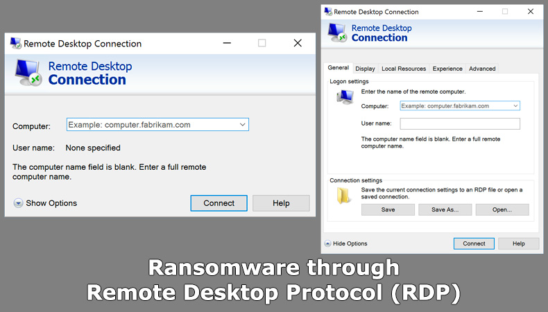 Ransomware par Remote Desktop Protocol (RDP)
