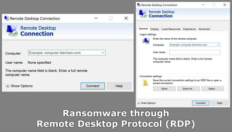 Ransomware par Remote Desktop Protocol (RDP)