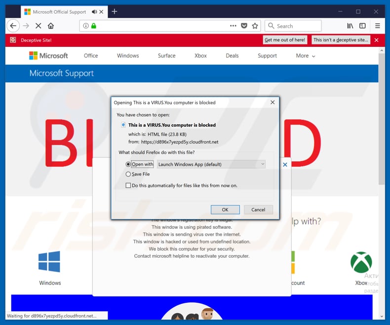example of a tech suppport scam