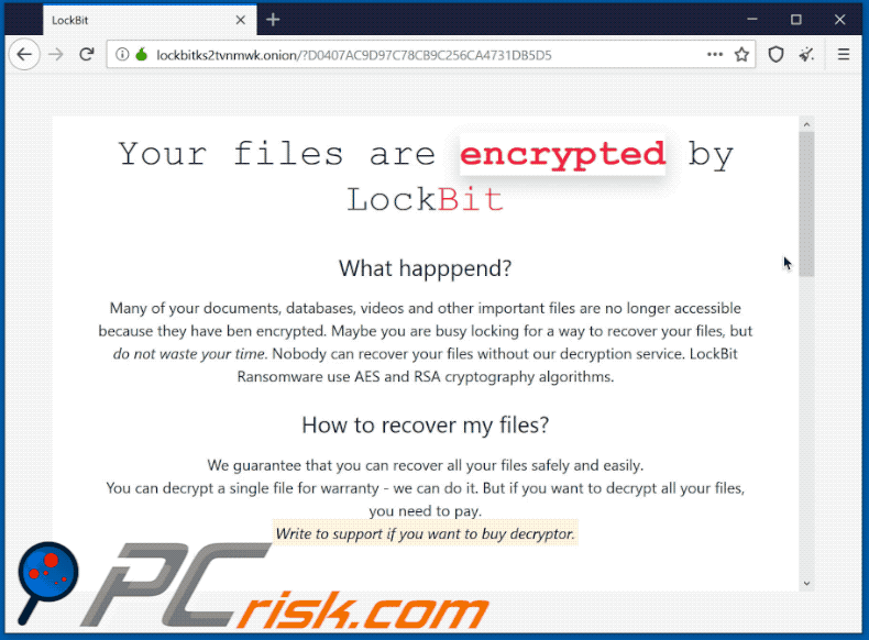 Updated LockBit ransomware Tor website appearance