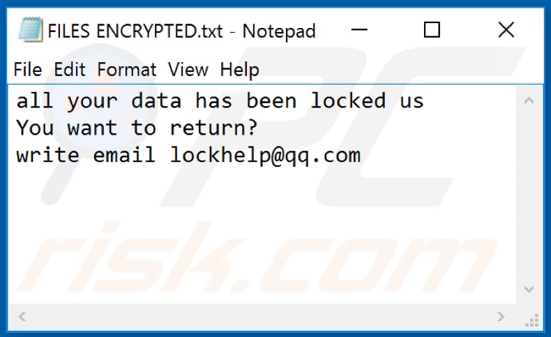 Gate ransomware text file (FILES ENCRYPTED.txt)