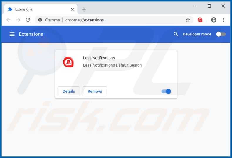 Removing find.lessnotifications.com related Google Chrome extensions