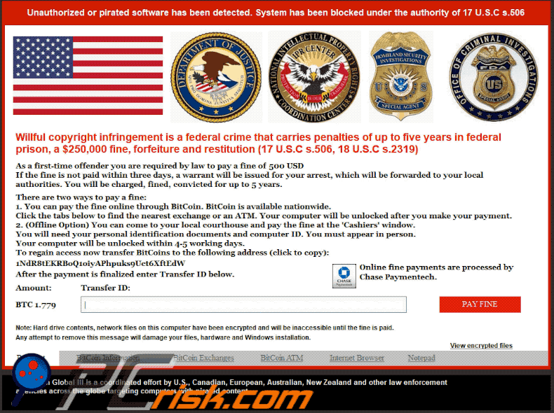 Un logiciel piraté a été détecté sur l'écran de verrouillage du ransomware (GIF)