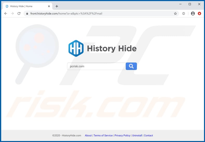 historyhide.com browser hijacker