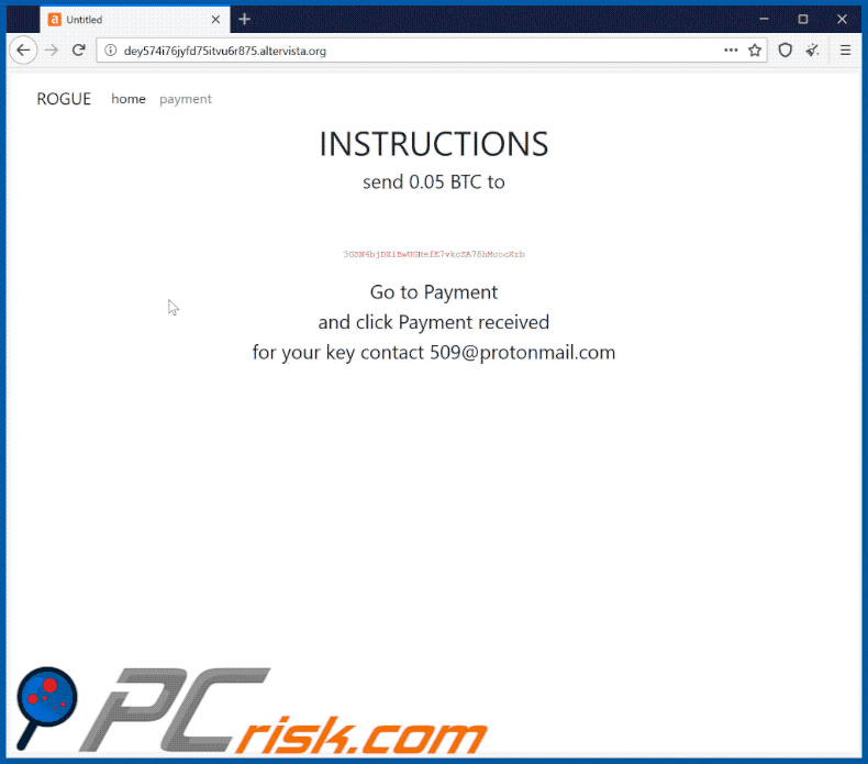 rogue payment website appearance in gif image