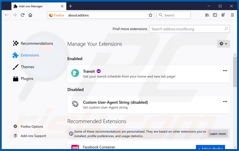 Suppression des extensions Mozilla Firefox liées à hquick-forms.com