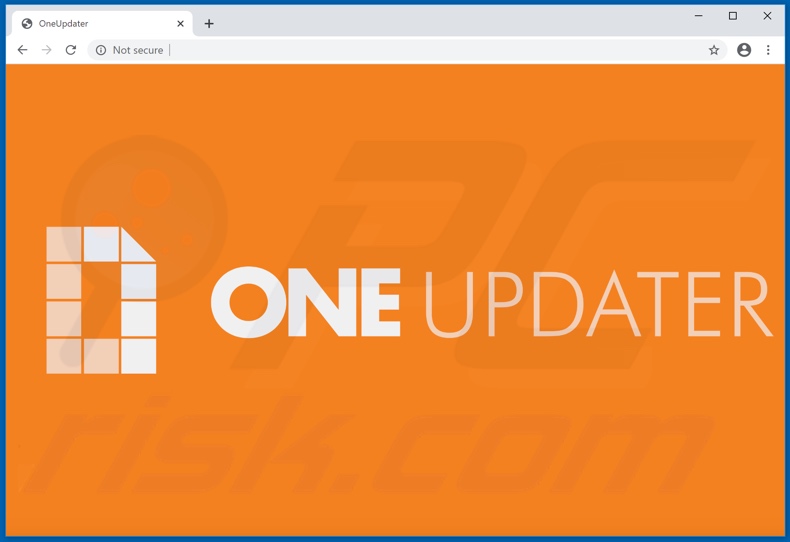 Site Web utilisé pour promouvoir l'adware OneUpdater