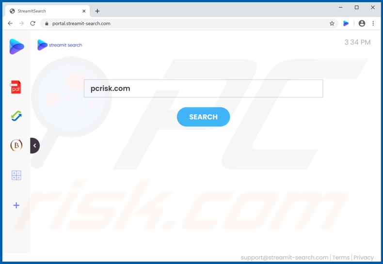 streamit-search.com browser hijacker