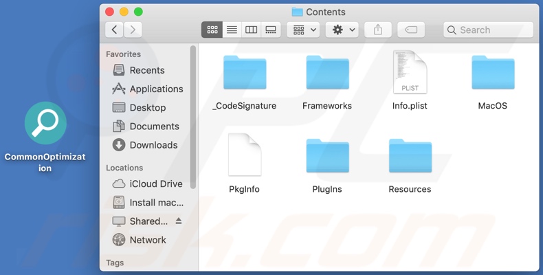 CommonOptimization adware install folder