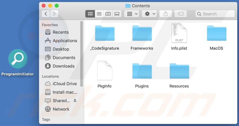 programinitiator adware contents folder