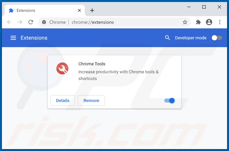 Suppression des annonces des outils Chrome de Google Chrome Étape 2