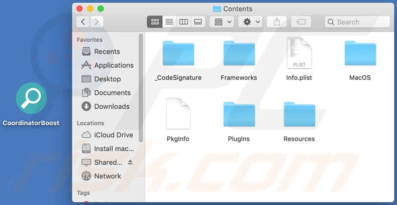 coordinatorboost adware contents folder
