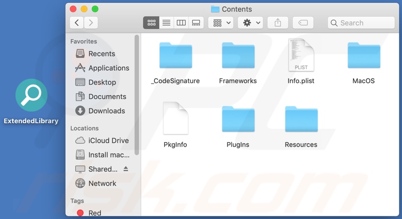 ExtendedLibrary adware install folder